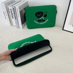 image-Korean Liner Bag Pouch13 14 15.6 Inch Laptop Bag For Macbook Air13.6 Pro16 ASUS Dell Lenovo Samsung HP Shockproof Notebook Bag