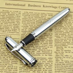 image-Luxury Brand Jinhao X750 Silver Stainless Steel Fountain Pen Medium 18KGP Nib School Office Supply Ink Pens Gift Stationery
