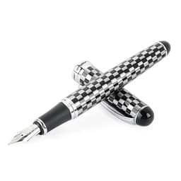 image-Luxury Brand Jinhao X750 Silver Stainless Steel Fountain Pen Medium 18KGP Nib School Office Supply Ink Pens Gift Stationery