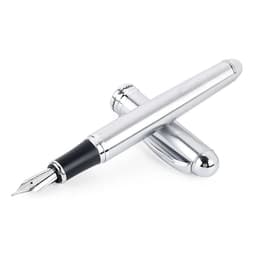 image-Luxury Brand Jinhao X750 Silver Stainless Steel Fountain Pen Medium 18KGP Nib School Office Supply Ink Pens Gift Stationery