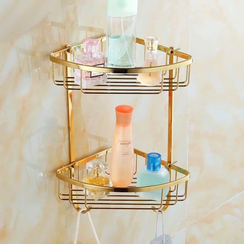 image-Golden Polished Brass & Crystal Bathroom accessories Bath Hardware Set Towel Rack Towel Bar Paper Holder Soap Dish JM2221