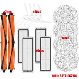 image-For XiaoMi Mijia Self-Cleaning Robot Vacuum Mop Pro STYTJ06ZHM Vacuum Cleaner Main/Side Brush Cover Hepa Filter Mop Rags Parts