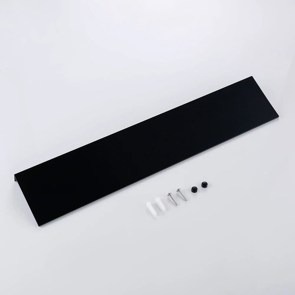 image-Black White Aluminum Alloy Wall-Mounted Kitchen Shower Room Bedroom Device Bathroom Accessories Organizer Shelf