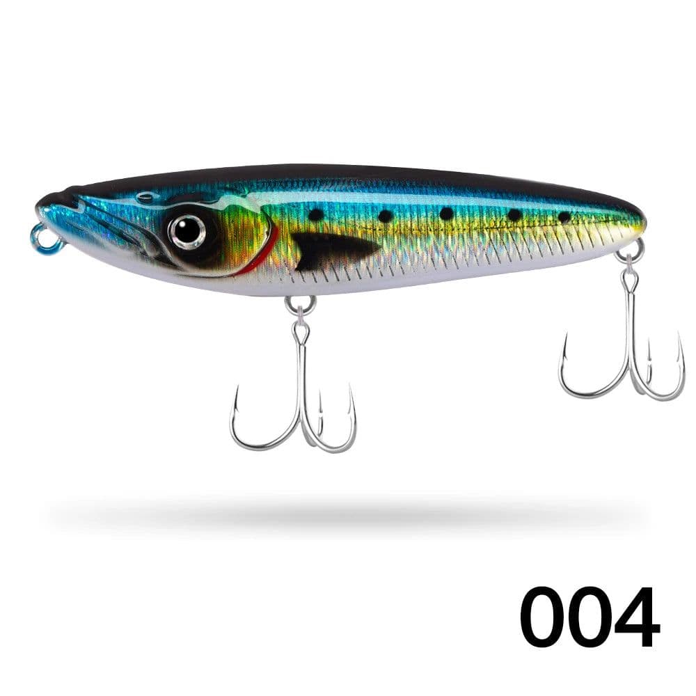 image-D1 Surface Pencil Fish Lure 70mm/140mm Walk the Dog Artificial Hard Baits Plastic Walker Swimbait For Bass Trout Fishing Tackle