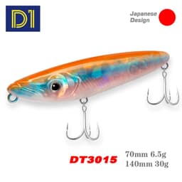 image-D1 Surface Pencil Fish Lure 70mm/140mm Walk the Dog Artificial Hard Baits Plastic Walker Swimbait For Bass Trout Fishing Tackle