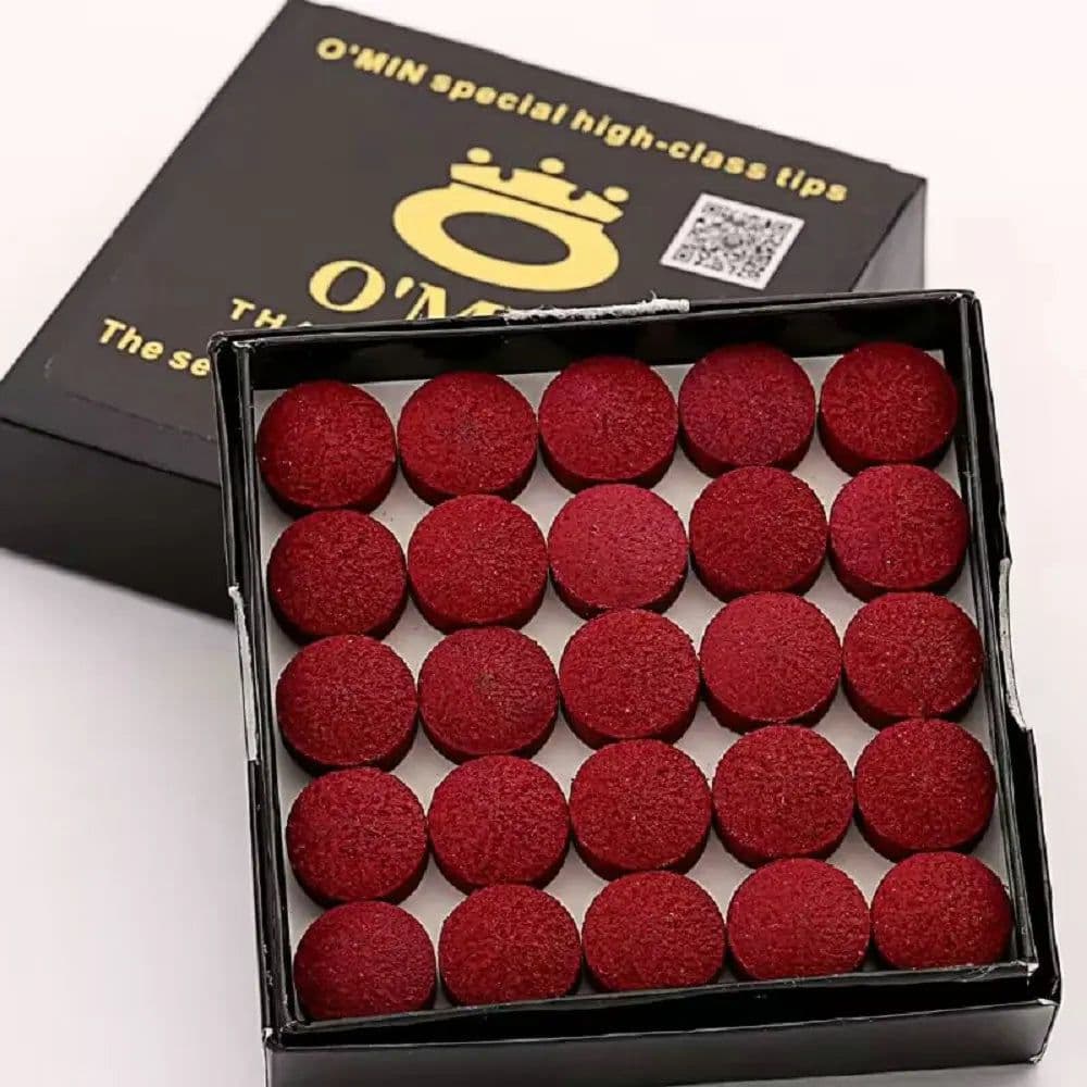 image-OMIN Original Laminated Leather Special High-Classic Billiards Cue Tip 10.5mm -11mm-M