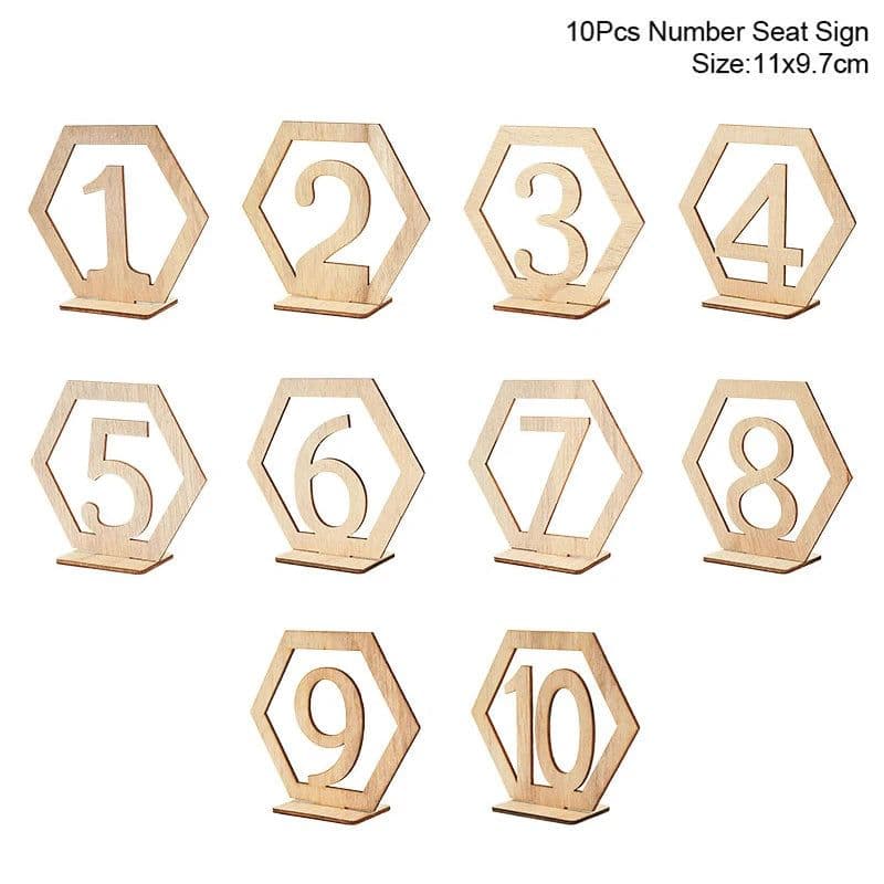 image-10pcs Natural Wooden Place Card Holders Stand Card Photo Clip Holder Rustic Wedding Decorations Party Table Number Name Sign
