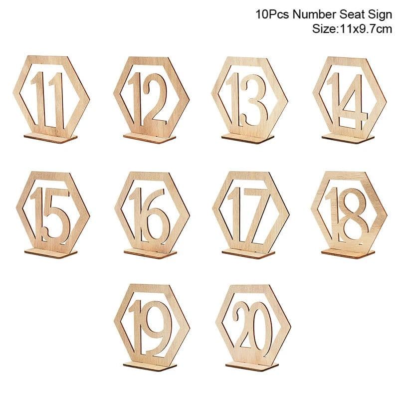 image-10pcs Natural Wooden Place Card Holders Stand Card Photo Clip Holder Rustic Wedding Decorations Party Table Number Name Sign