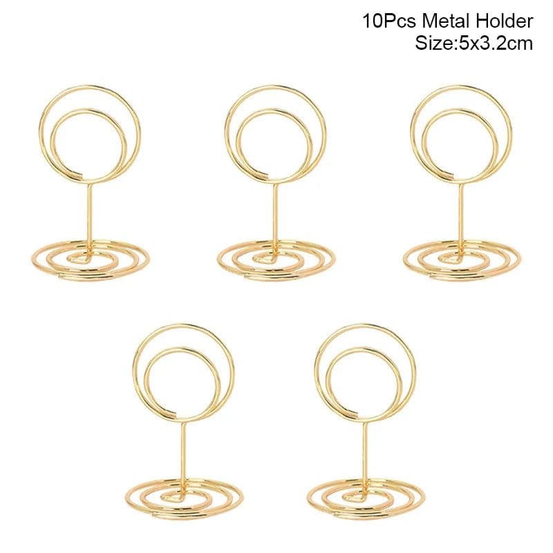 image-10pcs Natural Wooden Place Card Holders Stand Card Photo Clip Holder Rustic Wedding Decorations Party Table Number Name Sign
