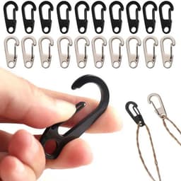 image-10pcs D Carabiner D-Ring Key Chain Spring Clips Mini Aluminium Alloy Hang Buckle Survival EDC Gear Outdoor Camping Keyring Tool