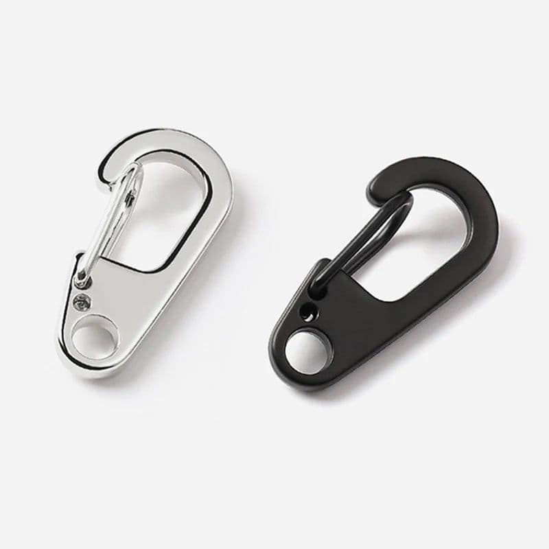 image-10pcs D Carabiner D-Ring Key Chain Spring Clips Mini Aluminium Alloy Hang Buckle Survival EDC Gear Outdoor Camping Keyring Tool