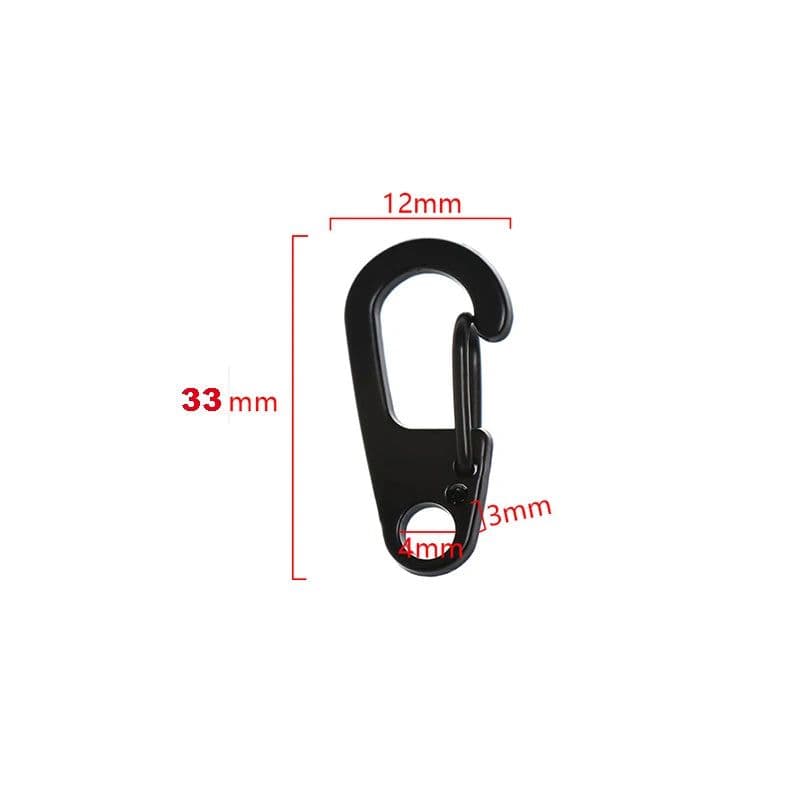 image-10pcs D Carabiner D-Ring Key Chain Spring Clips Mini Aluminium Alloy Hang Buckle Survival EDC Gear Outdoor Camping Keyring Tool