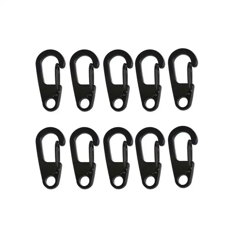 image-10pcs D Carabiner D-Ring Key Chain Spring Clips Mini Aluminium Alloy Hang Buckle Survival EDC Gear Outdoor Camping Keyring Tool