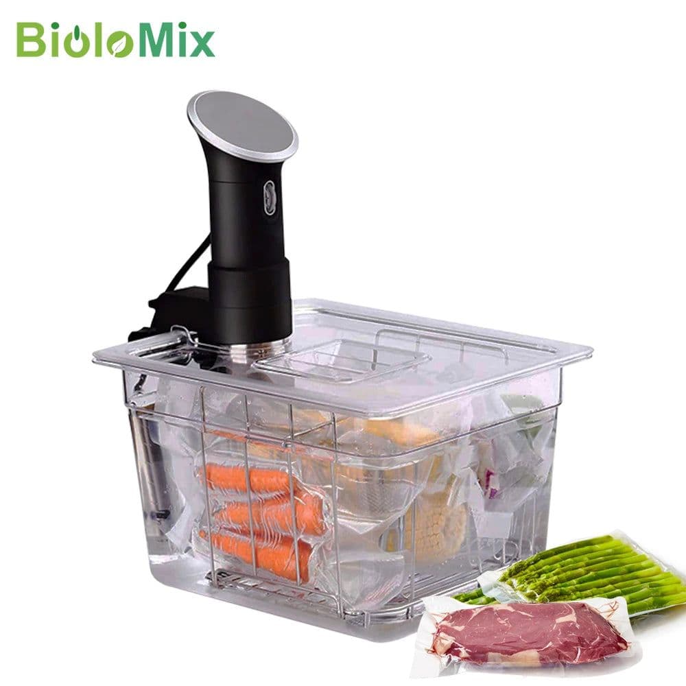 image-Stainless Steel Sous Vide Rack and 11L Sous Vide Cooker Containers Detachable Dividers Separator for Immersion Circulators