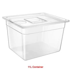 image-Stainless Steel Sous Vide Rack and 11L Sous Vide Cooker Containers Detachable Dividers Separator for Immersion Circulators