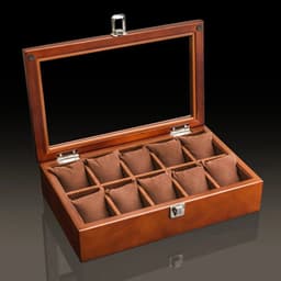 image-New Wood Watch Box Organizer With Glass Window Wooden Watch Display Luxury Watch Case Storage Box Watch Holder For Men