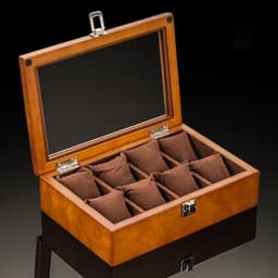 image-New Wood Watch Box Organizer With Glass Window Wooden Watch Display Luxury Watch Case Storage Box Watch Holder For Men