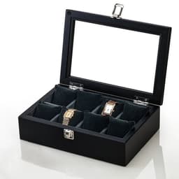 image-New Wood Watch Box Organizer With Glass Window Wooden Watch Display Luxury Watch Case Storage Box Watch Holder For Men
