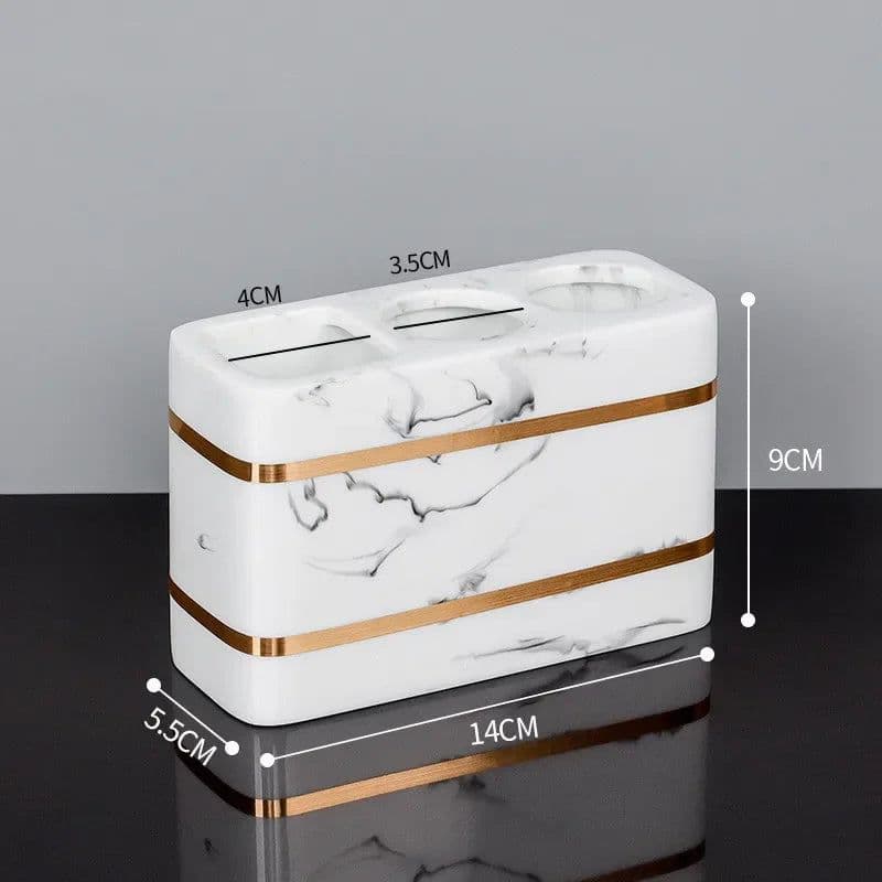 image-Nordic Natural Resin Lotion Bottle Mouth Cup Soap Dish Toothbrush Holder Tissue Box Cotton Swab Box Tray Washing Tools Set
