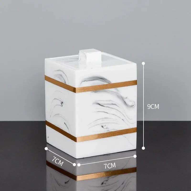 image-Nordic Natural Resin Lotion Bottle Mouth Cup Soap Dish Toothbrush Holder Tissue Box Cotton Swab Box Tray Washing Tools Set
