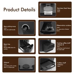 image-ITOP CBR Electric Coffee Bean Roaster Commercial Roaster Automatic Roasting Machine with 3 Baking Curve Grain Dryer 110V 220V