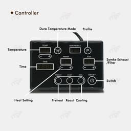 image-ITOP CBR Electric Coffee Bean Roaster Commercial Roaster Automatic Roasting Machine with 3 Baking Curve Grain Dryer 110V 220V