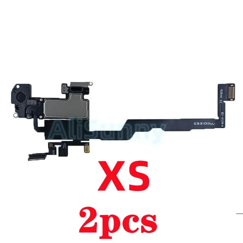 image-AliSunny 2pcs Earpiece Flex Cable for iPhone X XS XR 11 12 Pro Max Ear Sound Speaker Sensor Headset Earphone Parts