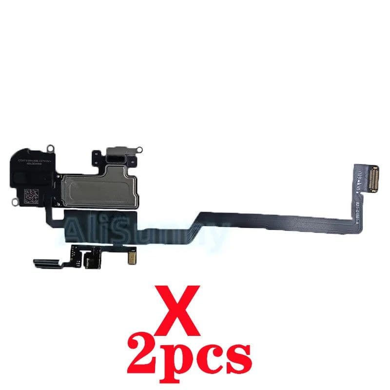 image-AliSunny 2pcs Earpiece Flex Cable for iPhone X XS XR 11 12 Pro Max Ear Sound Speaker Sensor Headset Earphone Parts