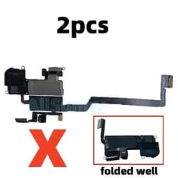 image-AliSunny 2pcs Earpiece Flex Cable for iPhone X XS XR 11 12 Pro Max Ear Sound Speaker Sensor Headset Earphone Parts