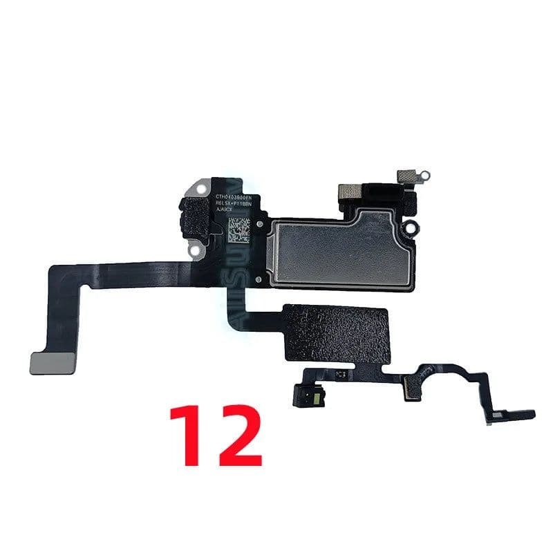 image-AliSunny 2pcs Earpiece Flex Cable for iPhone X XS XR 11 12 Pro Max Ear Sound Speaker Sensor Headset Earphone Parts