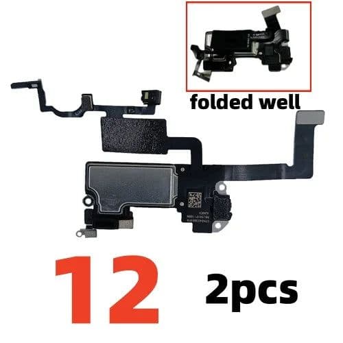 image-AliSunny 2pcs Earpiece Flex Cable for iPhone X XS XR 11 12 Pro Max Ear Sound Speaker Sensor Headset Earphone Parts