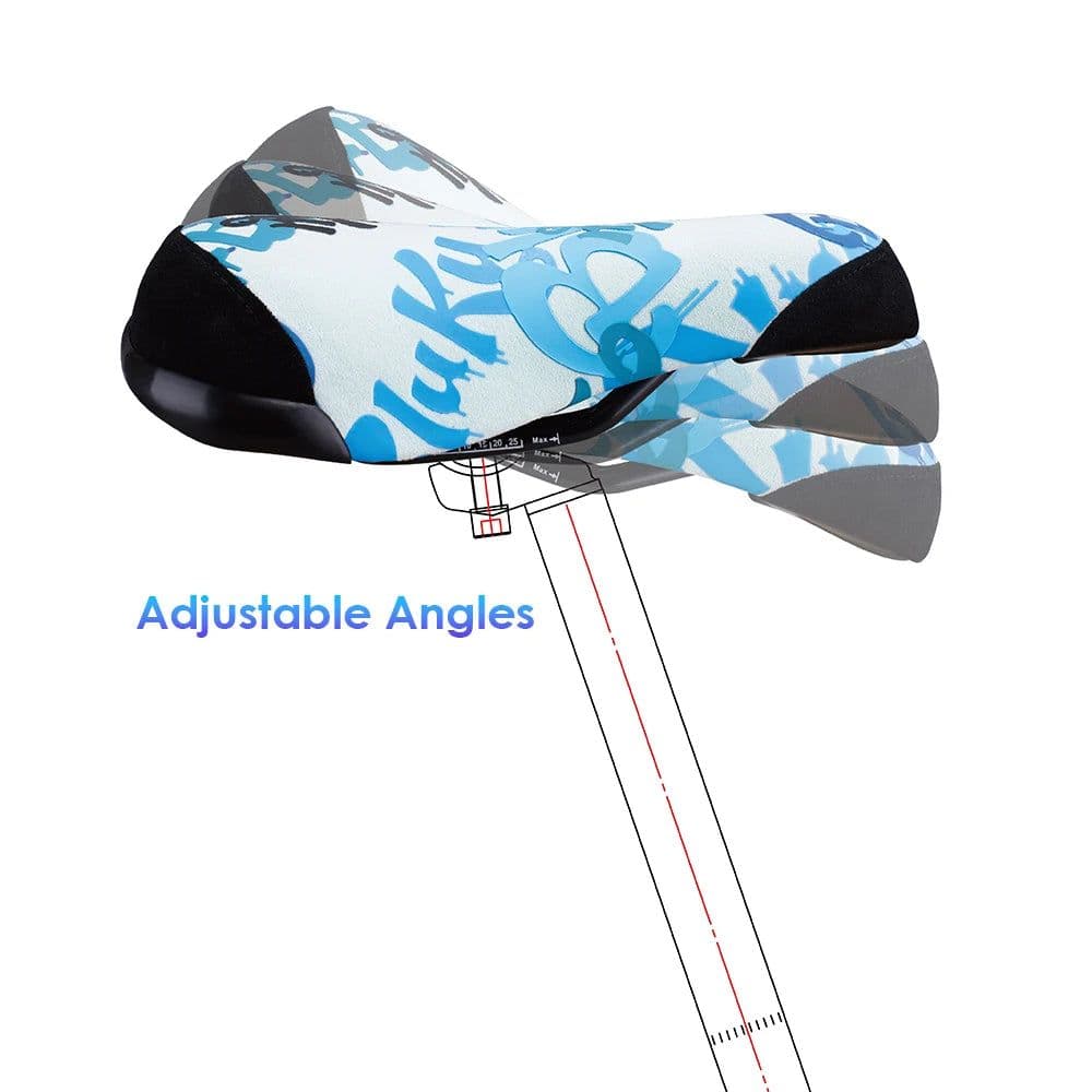image-Funsea Bicycle Saddle Wheelie Silicon Printing Seat For Bicycles Flannelette Bike Seats Embroidery Logo 8mm Rail
