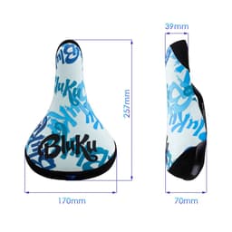 image-Funsea Bicycle Saddle Wheelie Silicon Printing Seat For Bicycles Flannelette Bike Seats Embroidery Logo 8mm Rail