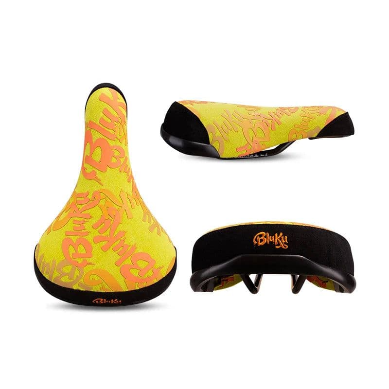 image-Funsea Bicycle Saddle Wheelie Silicon Printing Seat For Bicycles Flannelette Bike Seats Embroidery Logo 8mm Rail
