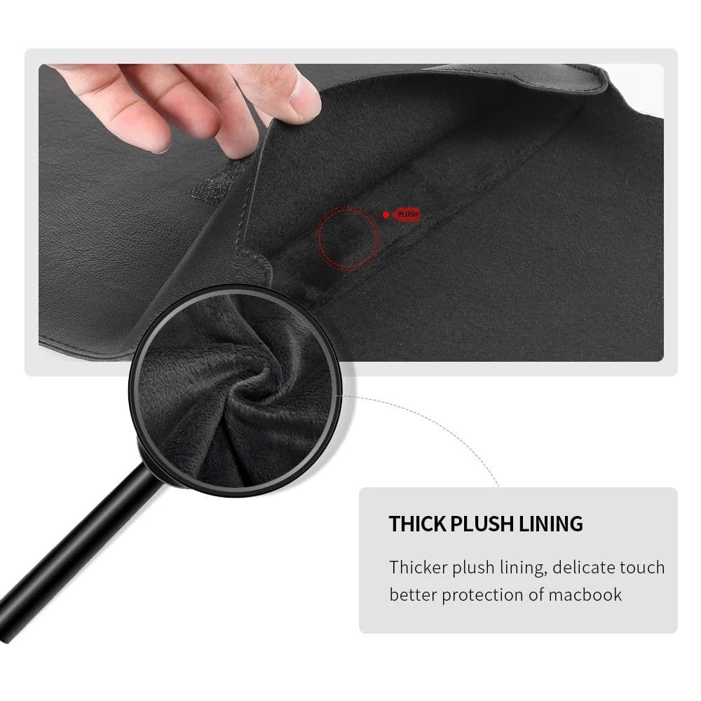 image-For Macbook Pro 13 Bag PU Stand Cover 2022 M2 Air 13.6 Pro 13 2021 Air 13 Pro 16 14 15 Laptop Sleeve Bag for Matebook 14