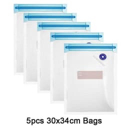 image-Reusable Vacuum Food Storage Bag Food Vacuum Sealer Sous Vide Bags USB Rechargeable Handheld Vacuum Air Pump Kitchen Gadget
