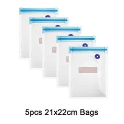image-Reusable Vacuum Food Storage Bag Food Vacuum Sealer Sous Vide Bags USB Rechargeable Handheld Vacuum Air Pump Kitchen Gadget