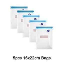 image-Reusable Vacuum Food Storage Bag Food Vacuum Sealer Sous Vide Bags USB Rechargeable Handheld Vacuum Air Pump Kitchen Gadget