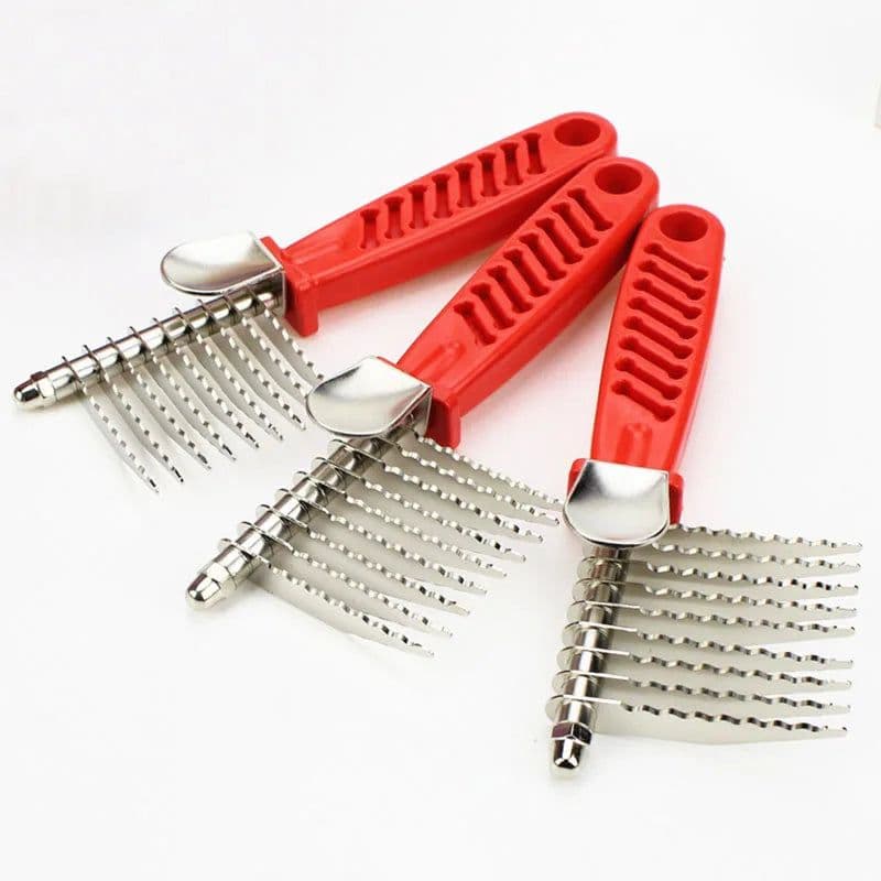 image-Pet Open Knot Comb Dematting Razor Rake Brush Dog Comb Grooming Tools Removes Knots Matted Fur & Tangles Gently For Dogs & Cats