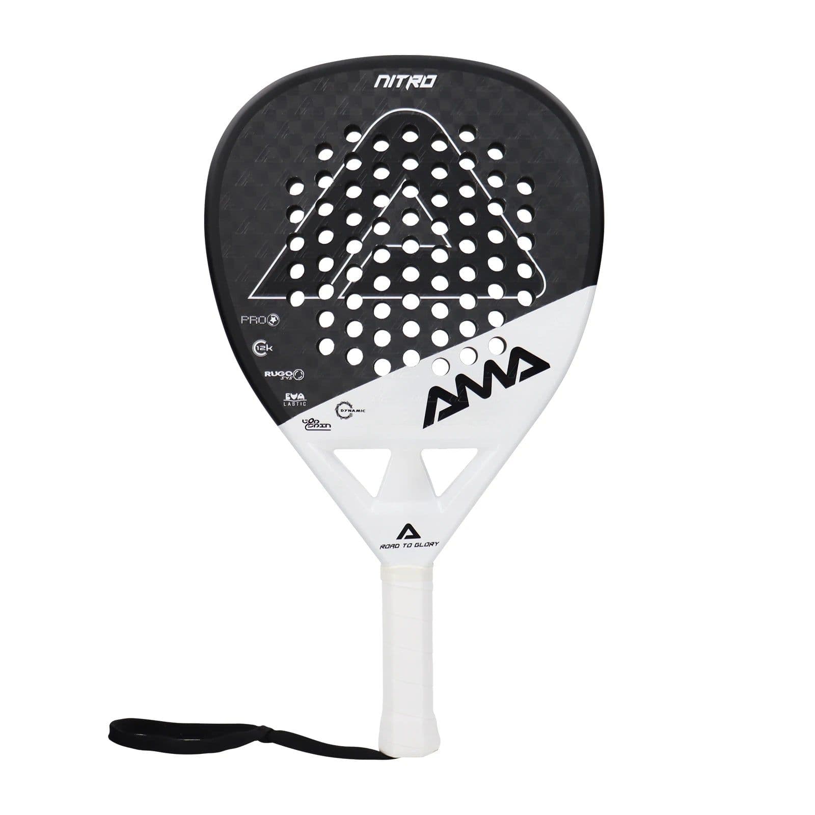 image-AMASPORT Professional Padel Racket 3K/12K/18K Carbon Fiber 3D Surface Diamond/Tear Shape High Blance for Advanced Players