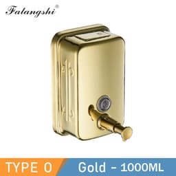 image-Bathroom Liquid Soap Dispenser 500/800/1000ml Wall Mounted Soap Pump 304 Stainless Steel Bathroom Accessories WB8607