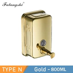 image-Bathroom Liquid Soap Dispenser 500/800/1000ml Wall Mounted Soap Pump 304 Stainless Steel Bathroom Accessories WB8607