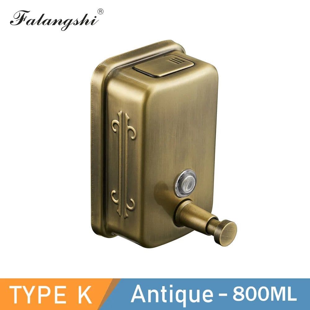 image-Bathroom Liquid Soap Dispenser 500/800/1000ml Wall Mounted Soap Pump 304 Stainless Steel Bathroom Accessories WB8607