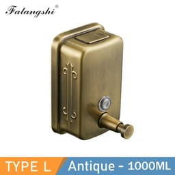 image-Bathroom Liquid Soap Dispenser 500/800/1000ml Wall Mounted Soap Pump 304 Stainless Steel Bathroom Accessories WB8607