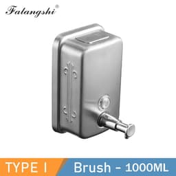 image-Bathroom Liquid Soap Dispenser 500/800/1000ml Wall Mounted Soap Pump 304 Stainless Steel Bathroom Accessories WB8607