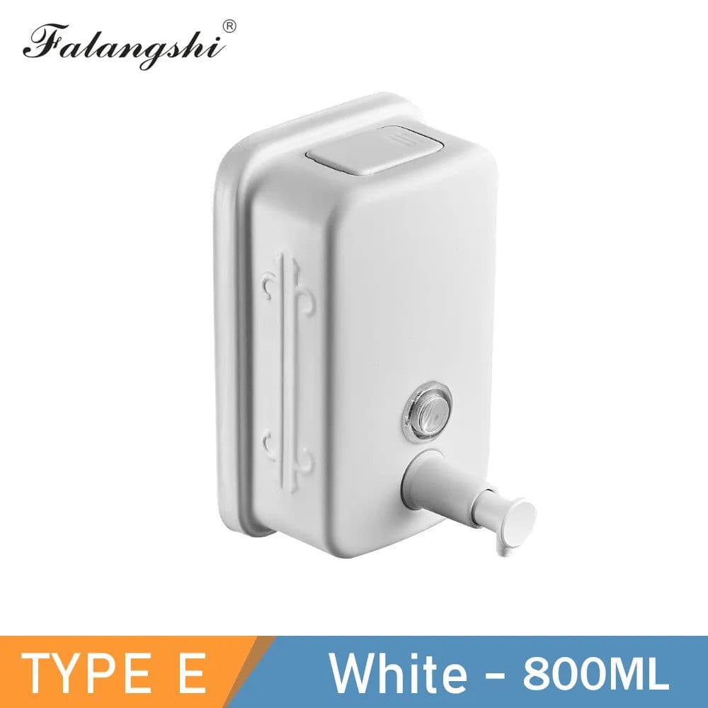 image-Bathroom Liquid Soap Dispenser 500/800/1000ml Wall Mounted Soap Pump 304 Stainless Steel Bathroom Accessories WB8607