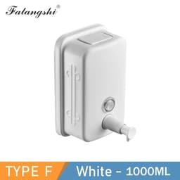 image-Bathroom Liquid Soap Dispenser 500/800/1000ml Wall Mounted Soap Pump 304 Stainless Steel Bathroom Accessories WB8607