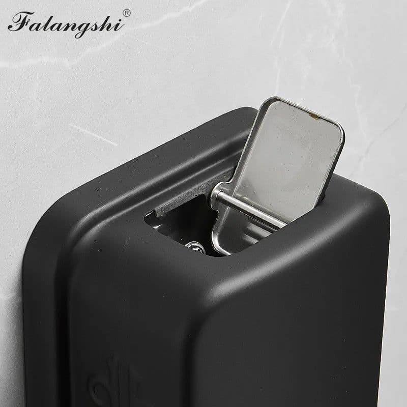 image-Bathroom Liquid Soap Dispenser 500/800/1000ml Wall Mounted Soap Pump 304 Stainless Steel Bathroom Accessories WB8607