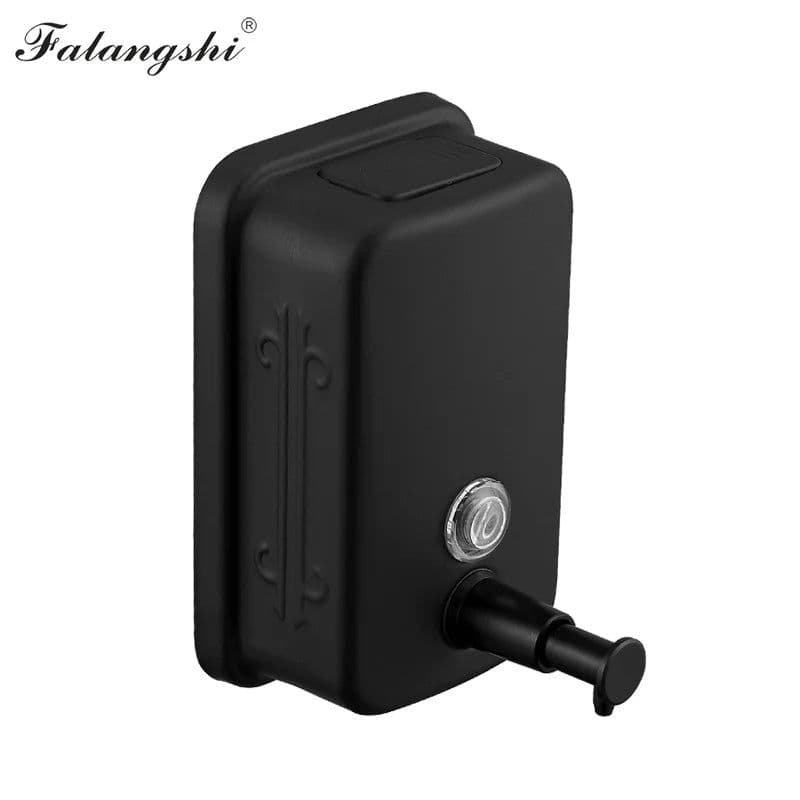 image-Bathroom Liquid Soap Dispenser 500/800/1000ml Wall Mounted Soap Pump 304 Stainless Steel Bathroom Accessories WB8607