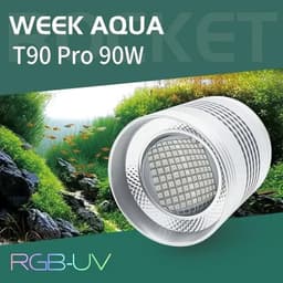 image-WEEK AQUA T90 PRO APP Dimmable Aquarium LED Light Full Spectrum Fish Tank Clip on Light for Freshwater Aquatic Plant Lighting